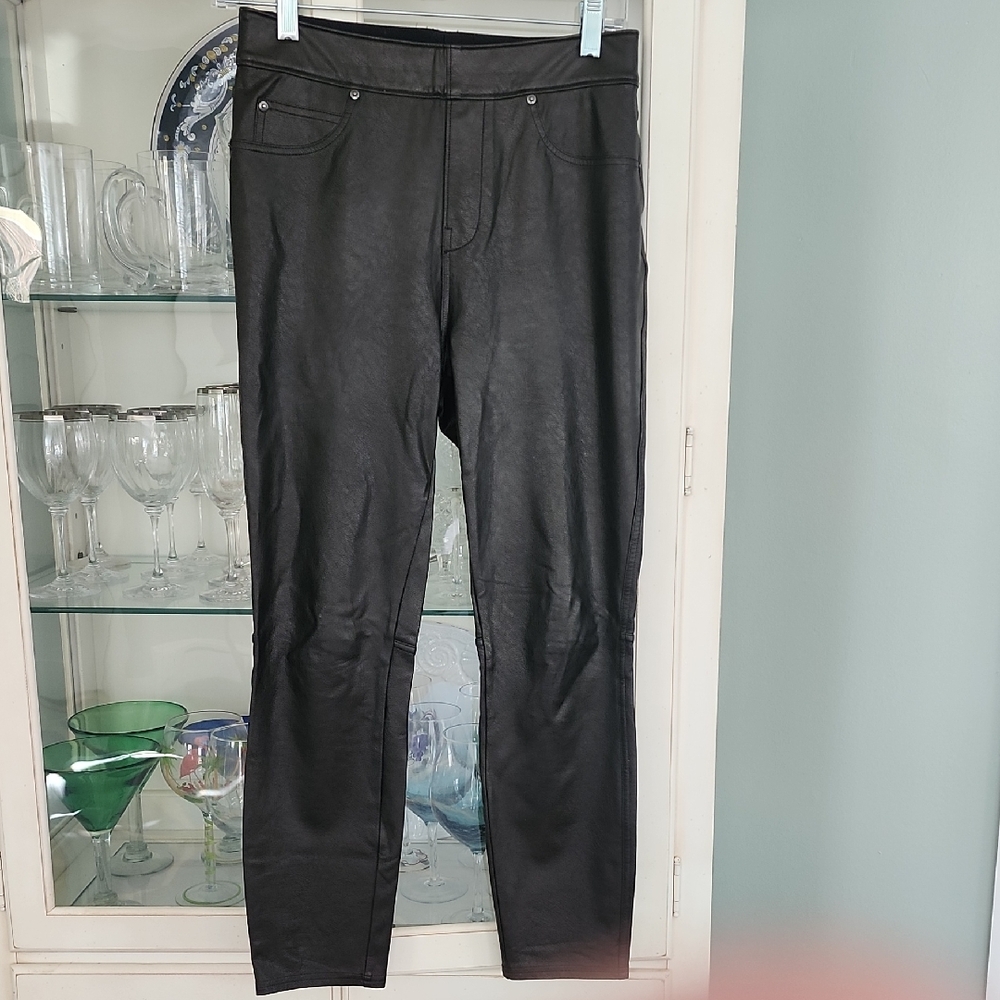 NWOT SPANX Black Faux Leather Pants